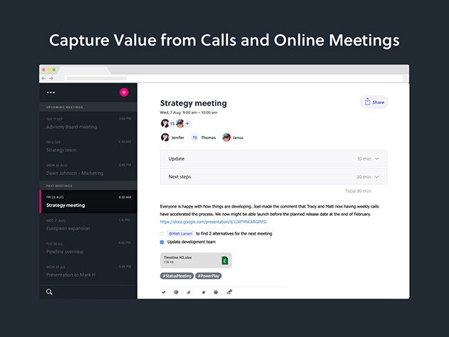 Pinstriped Call & Meeting Notes Premium Plan: Lifetime Subscription for $39