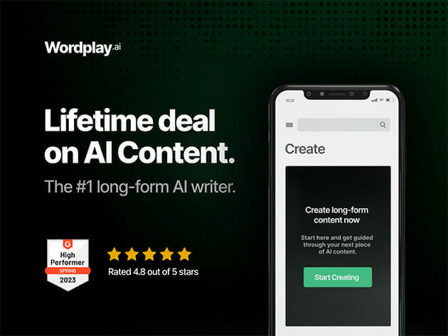 Wordplay AI Content Generator: Lifetime Subscription for $99
