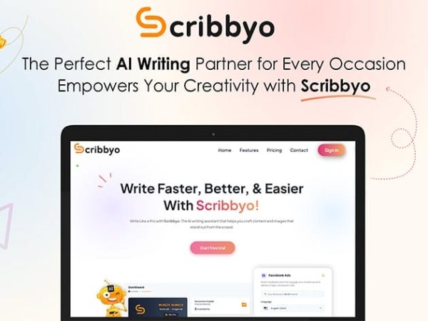 Sales Coupons Deals - Scribbyo AI: Lifetime Subscription (Gold: 1M Words & 1K Images/Year) for $79