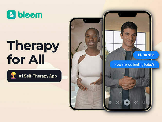 Bloom Self-Guided Therapy App: Lifetime Subscription (Premium Plan) for $49