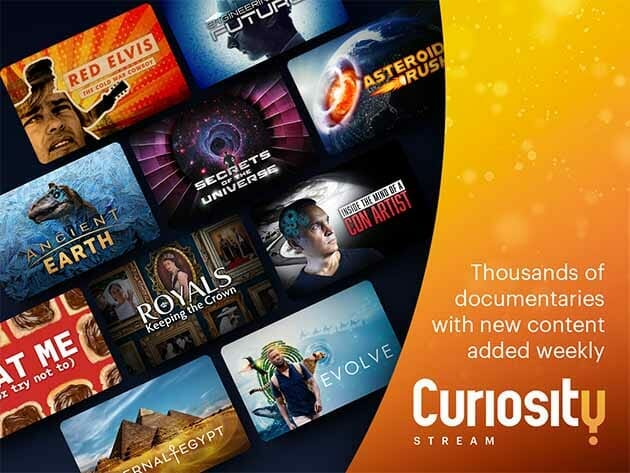 Curiosity Stream Standard Plan: Lifetime Subscription for $179