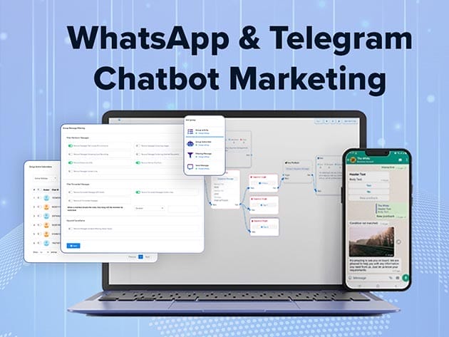 WTbotBuilder Chatbot Marketing Tool: Lifetime Subscription for $39