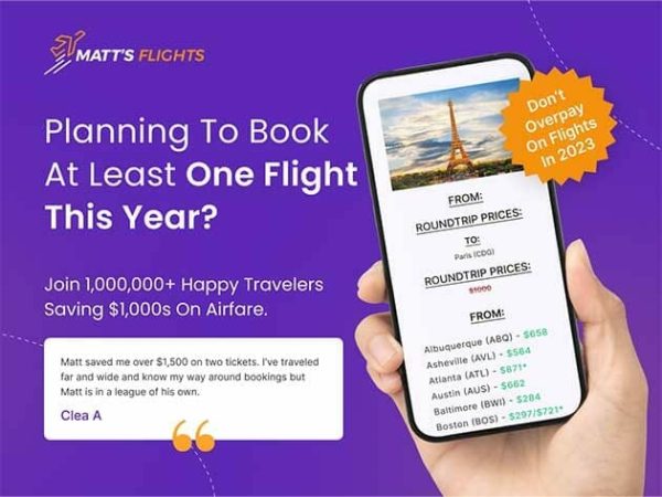 Sales Coupons Deals - Matt’s Flights Premium Plan (Lifetime Subscription) – Save up to 90% on Domestic & International flights for $89
